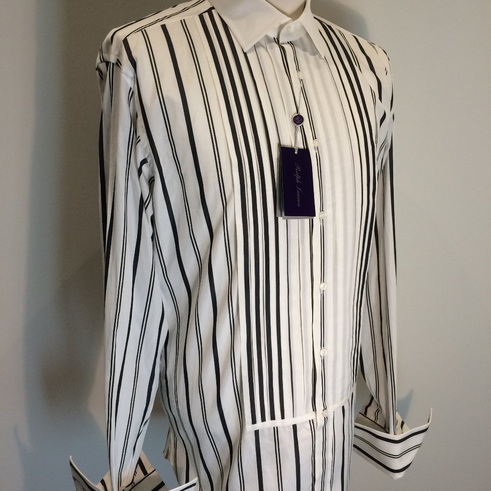 NWT Ralph Lauren Purple Label Tuxedo Shirt Size 17